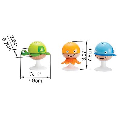 Hape: 3-Piece Sea Animal Suction Cup Rattles Stay-Put Rattle Set
