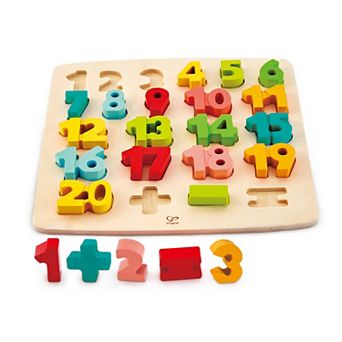 Hape Chunky Number & Counting 20 pc Wooden Block Puzzle