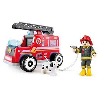 Hape Wooden Fire Truck Playset