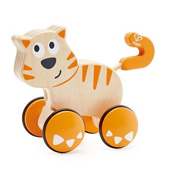 Hape Dante Cat Push & Go Wooden Cat Push & Release Toy