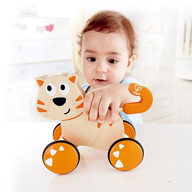 Hape Dante Cat Push & Go Wooden Cat Push & Release Toy