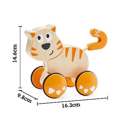 Hape Dante Cat Push & Go Wooden Cat Push & Release Toy