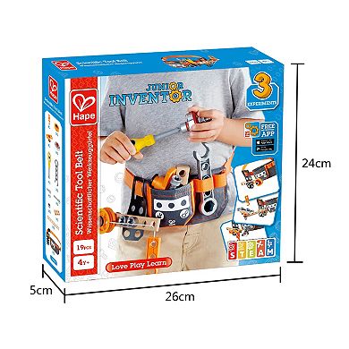 Hape Junior Inventor 19-Piece Scientific Tool Belt