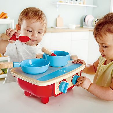 Hape Toddler Kitchen 6-Piece Wooden Cooking Set