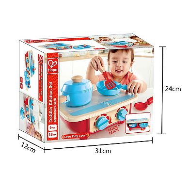 Hape Toddler Kitchen 6-Piece Wooden Cooking Set