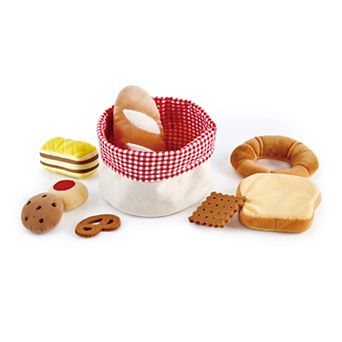 Hape Kitchen Food Playset 9 pc Toddler Bread Basket