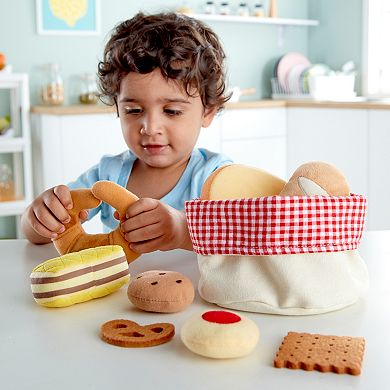 Hape Kitchen Food Playset 9-Piece Toddler Bread Basket