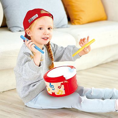 Hape Lights & Guided Play 2-Mode Electronic Drum Sensory Musical Instrument Toy