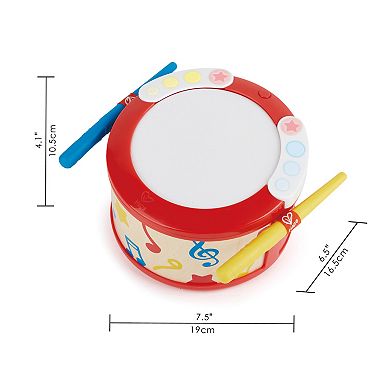 Hape Lights & Guided Play 2-Mode Electronic Drum Sensory Musical Instrument Toy