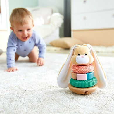 Hape Bunny Stacker Wooden Ring Stacking Baby Toy