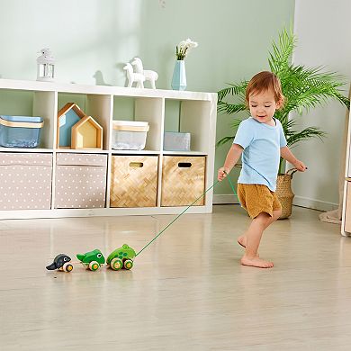 Hape Pull-Along Frog Family Wooden Toddler Toy