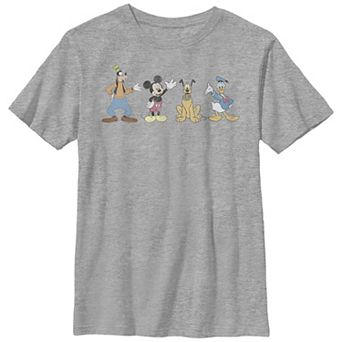 Disney's Mickey Group Line Up Boys Husky Graphic Tee