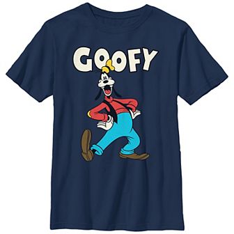 Disney's Mickey Classic Goofy Happy Pose Boys Husky Graphic Tee