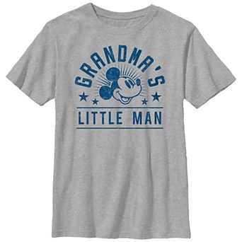 Disney's Mickey Classic Grandma's Little Man Boys Husky Graphic Tee