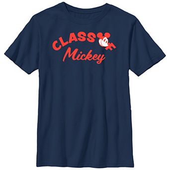 Disney's Mickey Classic Class Of Mickey Boys Husky Graphic Tee