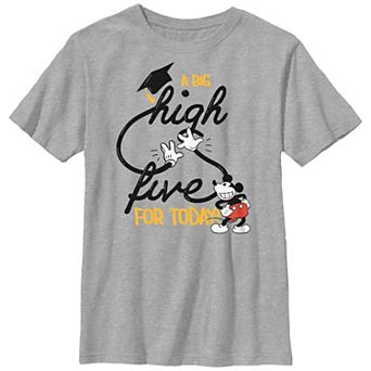 Disney's Mickey Classic A Big High Five Boys Husky Graphic Tee