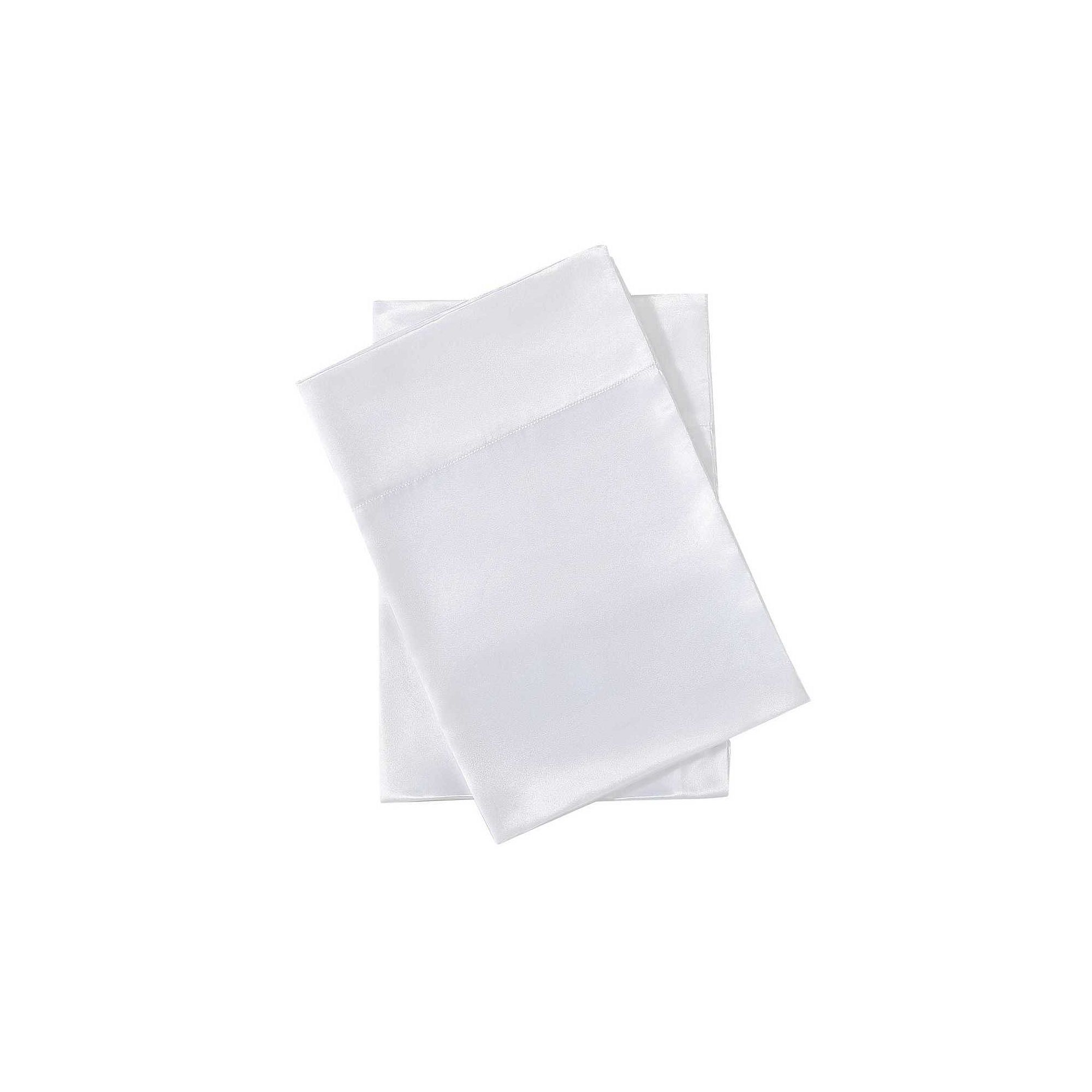 Betsey Johnson Solid White Satin Sheet Set or Shams