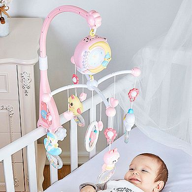 Kids, Musical Rotating Crib Bed Bell Rattle Toy