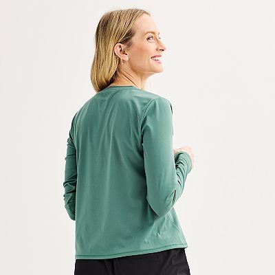 Emmalise Women's Soft Stretch V-Neck Long Sleeve Tees - 3 Pack In Green, Teal & Olive