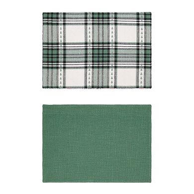 St. Nicholas Square® Christmas Tree Dobby Plaid Placemat