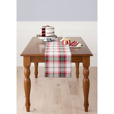 St. Nicholas Square® Textured Reversible Yarn Dye Table Runner