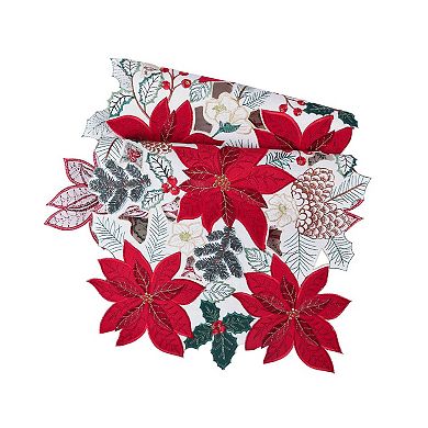 St. Nicholas Square® Poinsettia Cutout Table Runner