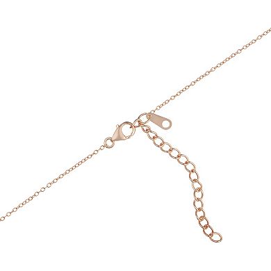 Main and Sterling 14k Gold Over Sterling Silver Cubic Zirconia "Hope" & Star Necklace