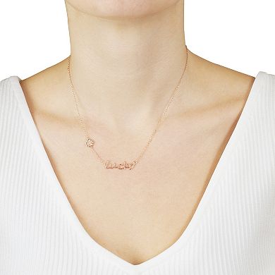 Main and Sterling Sterling Silver Cubic Zirconia "Lucky" Clover Necklace