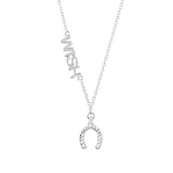 Main and Sterling Sterling Silver Cubic Zirconia Horseshoe "Wish" Necklace