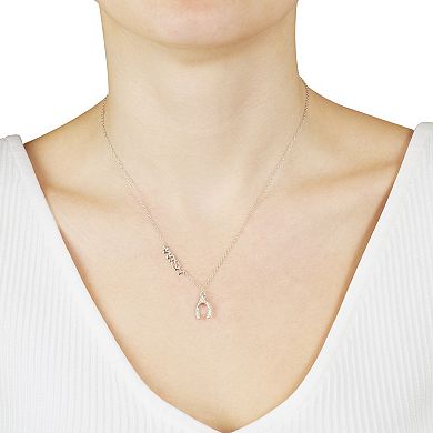 Main and Sterling Sterling Silver Cubic Zirconia Horseshoe "Wish" Necklace