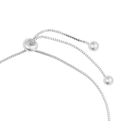 Main and Sterling Sterling Silver Adjustable Interlocking Circle Bracelet
