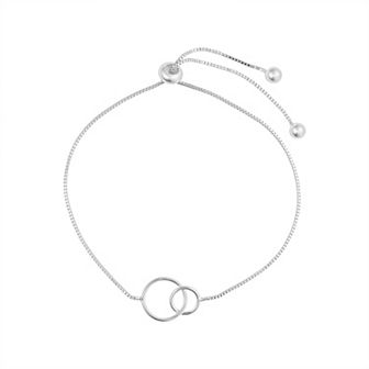 Main and Sterling Sterling Silver Adjustable Interlocking Circle Bracelet