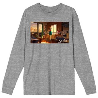 Juniors' LoFi Beats Girl Coffee Time Long Sleeve Graphic Tee