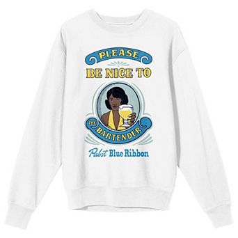 Women's Pabst Blue Ribbon Be Nice To The Bartender Long Sleeve Graphic Tee