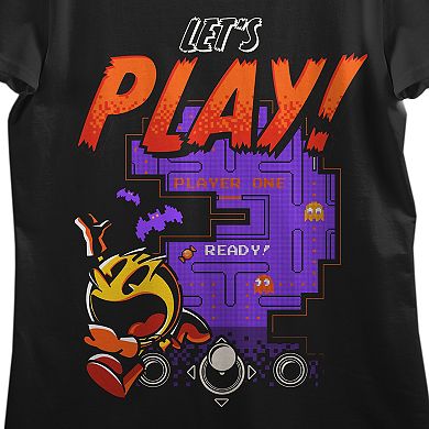 Juniors' Pacman Classic Lets Play Graphic Tee