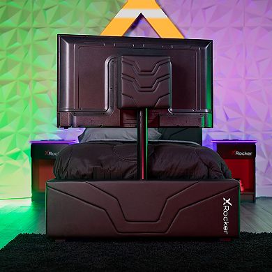 X-Rocker Oracle Twin Gaming Bed Frame with TV Mount