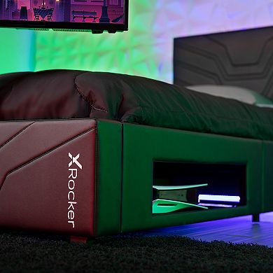 X-Rocker Oracle Twin Gaming Bed Frame with TV Mount