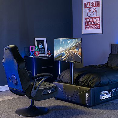 X-Rocker Oracle Twin Gaming Bed Frame with TV Mount
