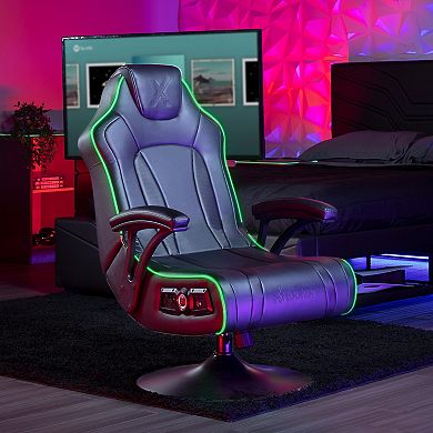 X-Rocker CXR3 LED Audio Pedestal Gaming Chair with Subwoofer