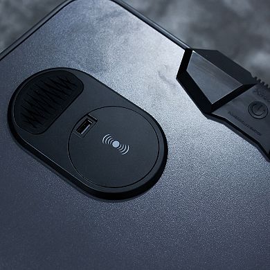X-Rocker Carbon-Tek LED Gaming Desk with Charging Pad