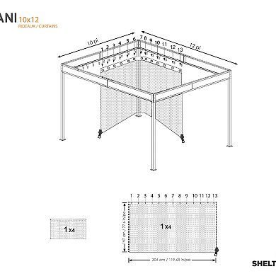 Sojag Diani Gazebo Curtains 10 x 12 ft.