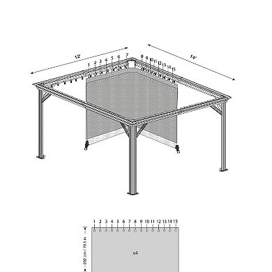 Sojag Mykonos Gazebo Curtains 12 x 14 ft.