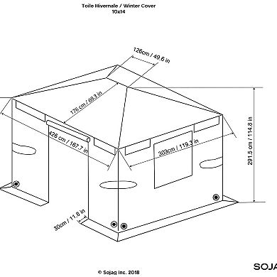 Sojag Universal Winter Gazebo Cover 10 x 16 ft.