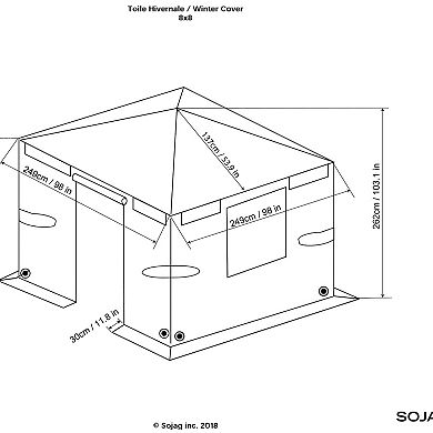 Sojag Universal Winter Gazebo Cover 10 x 16 ft.