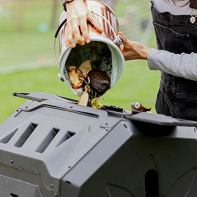 Pure Garden 43-Gallon Dual Chamber Compost Bin Tumbler