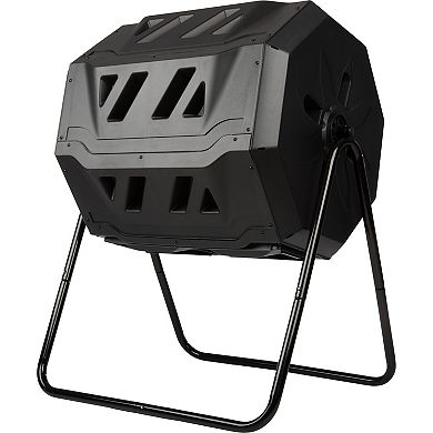 Pure Garden 43-Gallon Dual Chamber Compost Bin Tumbler