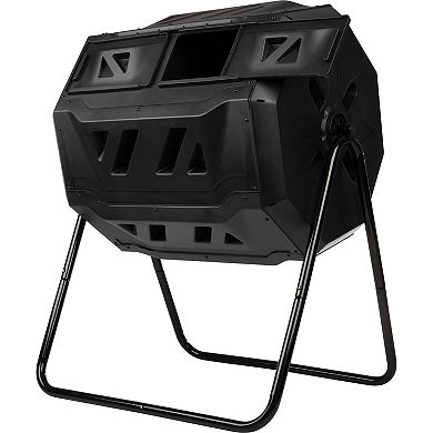 Pure Garden 43-Gallon Dual Chamber Compost Bin Tumbler