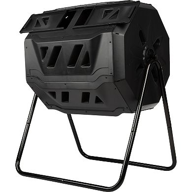 Pure Garden 43-Gallon Dual Chamber Compost Bin Tumbler