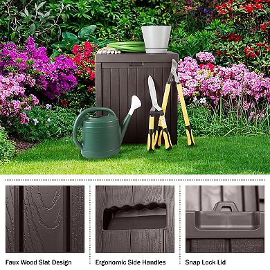 Pure Garden 50-Gallon Outdoor Patio Storage Box