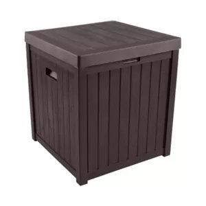 Pure Garden 50-Gallon Outdoor Patio Storage Box, Brown